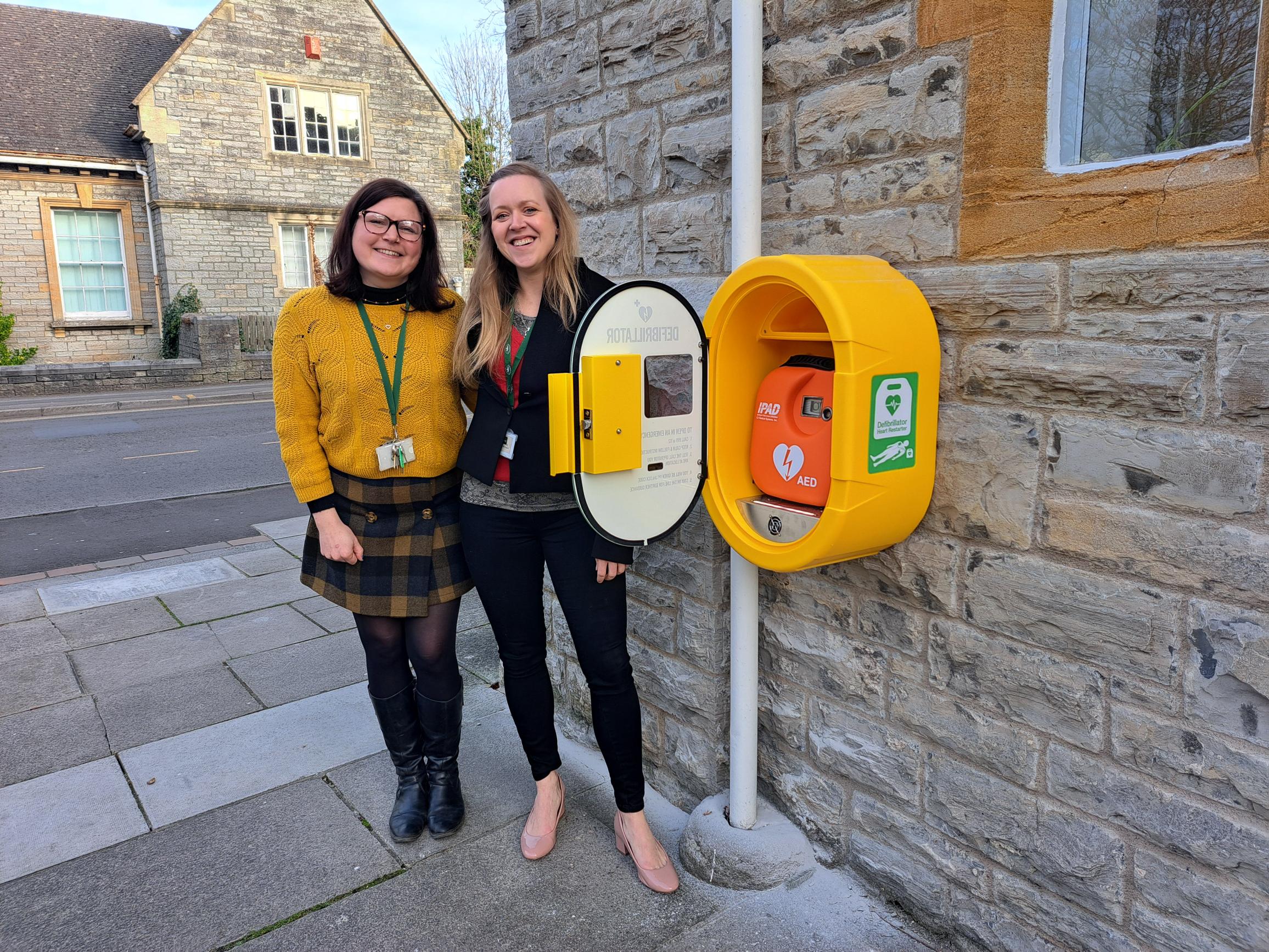 New defibrillator installed outside the council offices and Street Library!