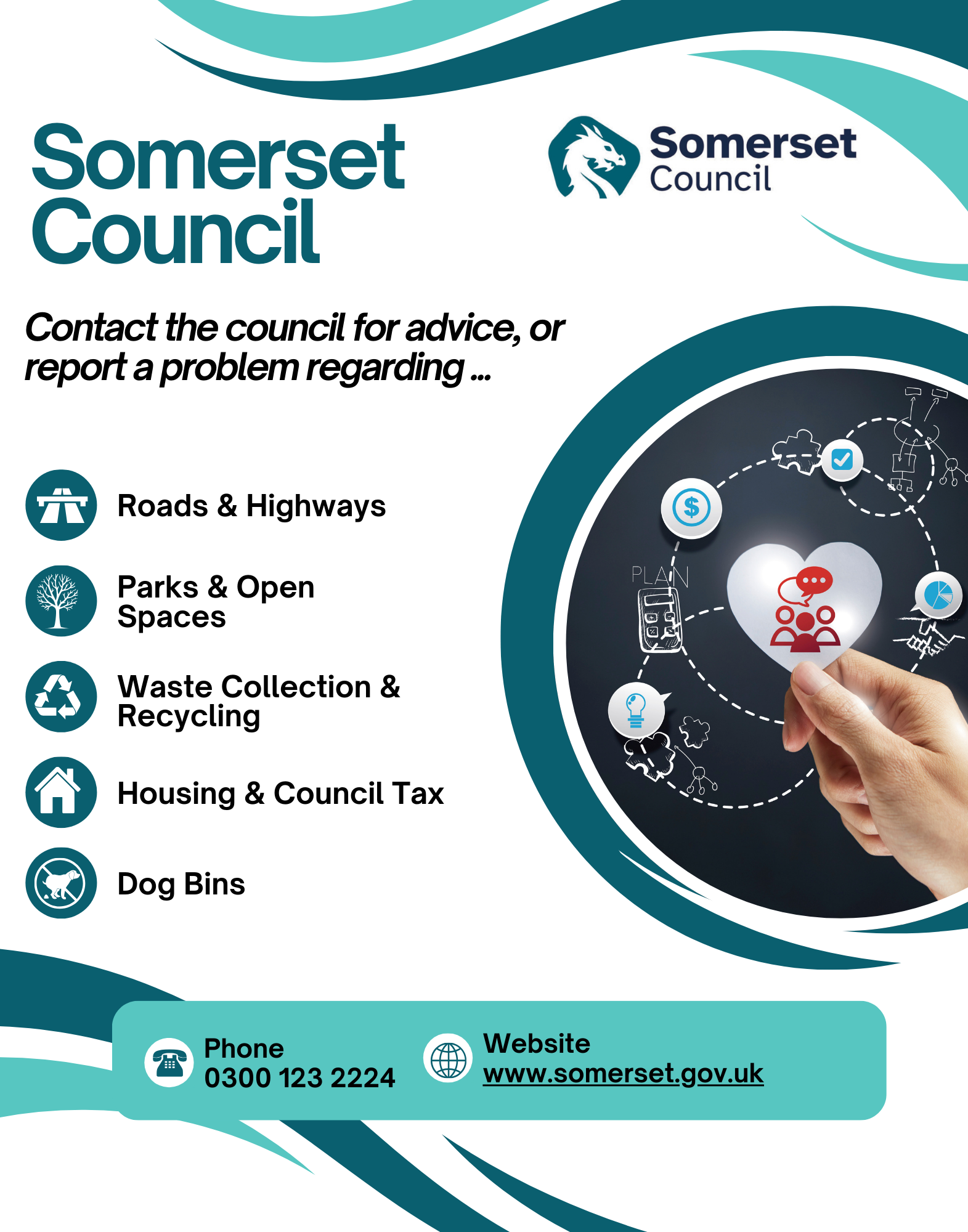 Somerset Council Services – get advice & report issues directly to the council.